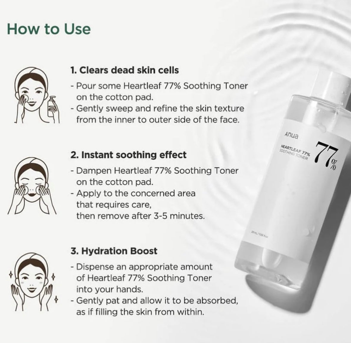 ANUA - Heartleaf 77% Soothing Toner - 250ml