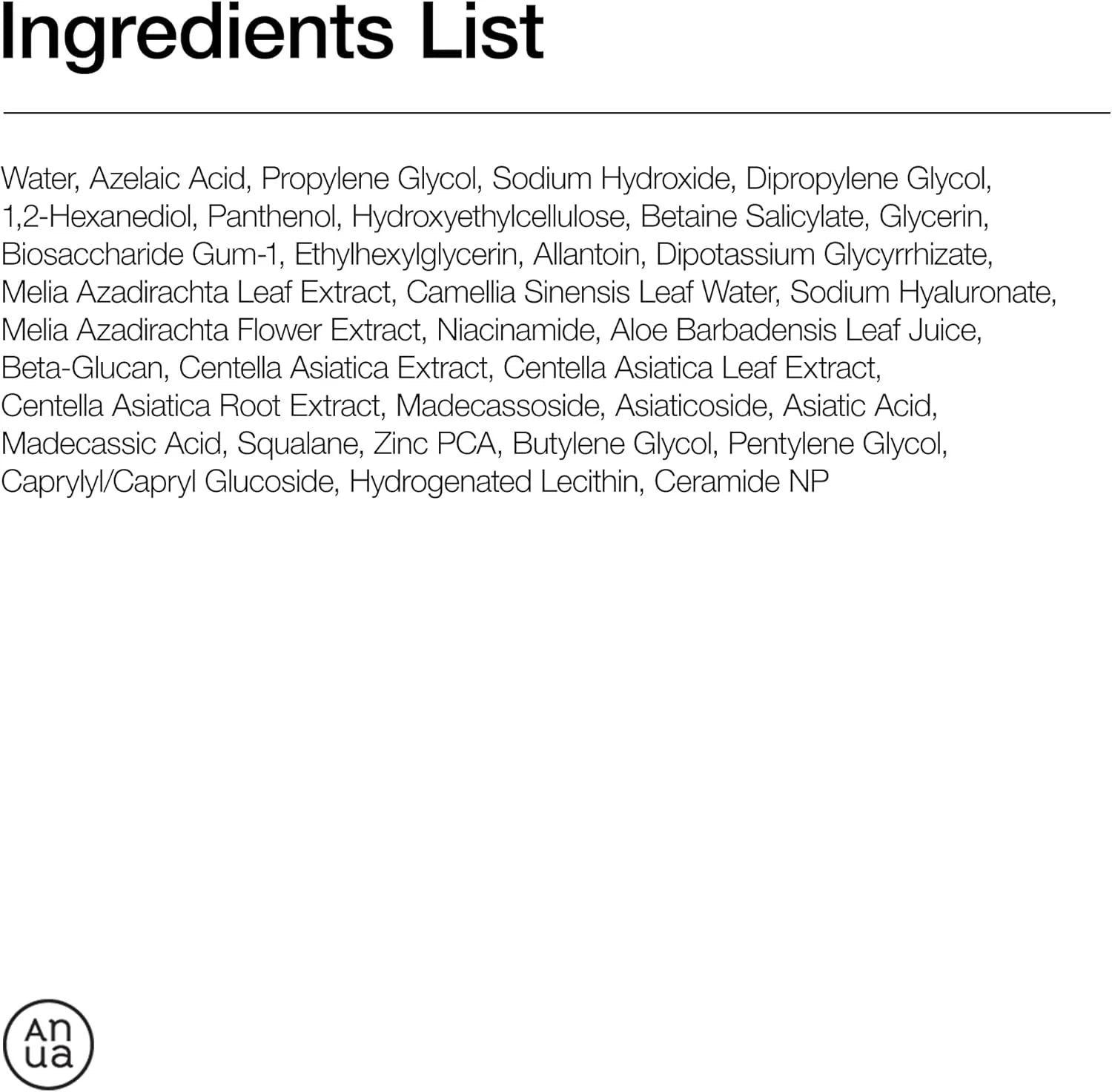 ANUA - Azelaic Acid 10+ Hyaluron