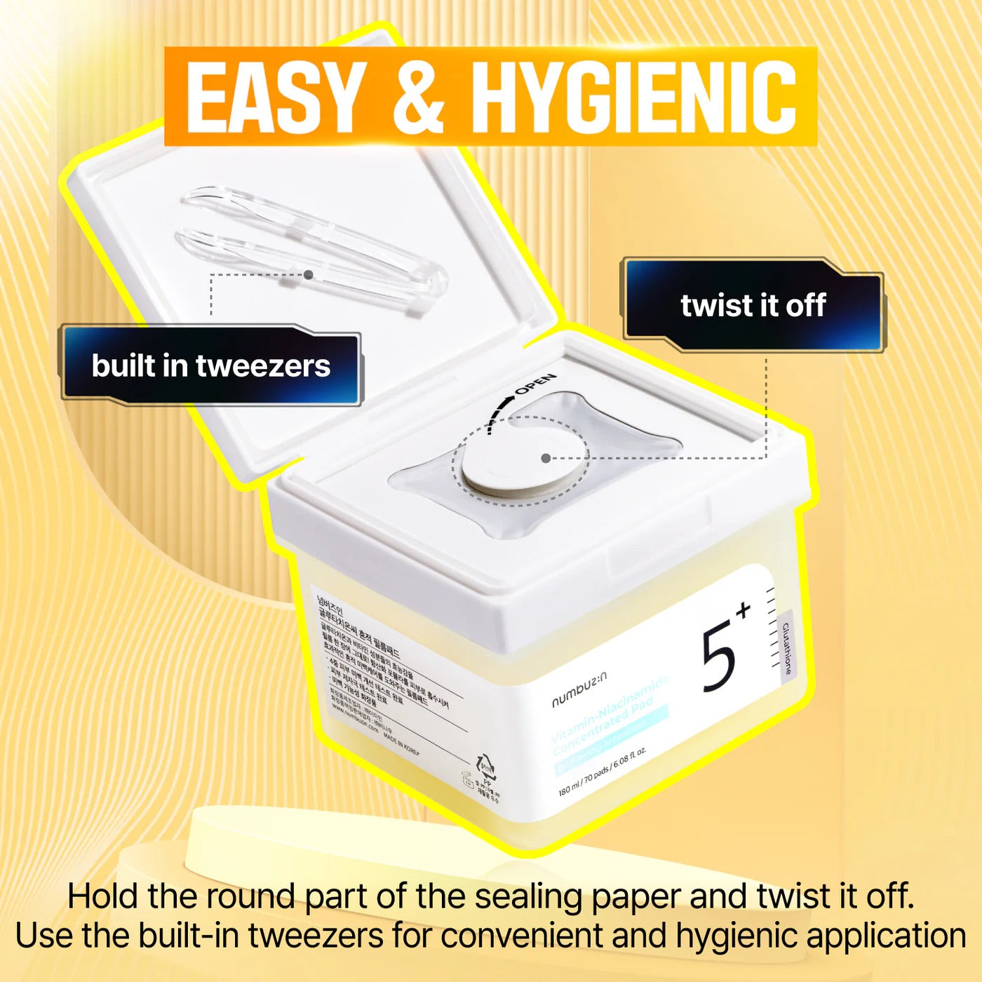 NUMBUZIN – No.5+ Glutathione Vitamin-Niacinamide Concentrated Pad