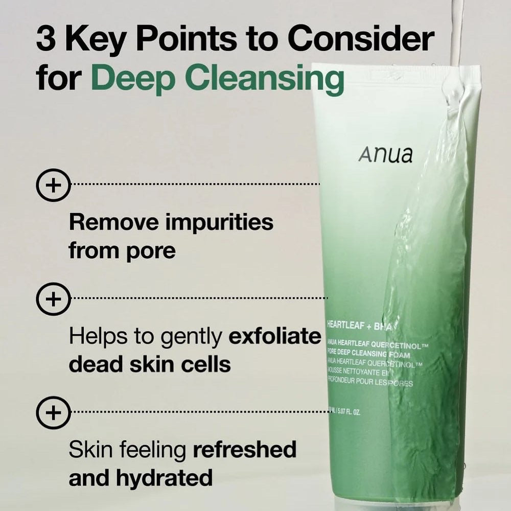 ANUA - Heartleaf Quercetinol Pore Deep Cleansing Foam